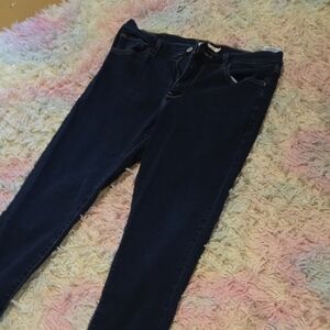 Blue Skinny Jeans with Smooth Finish
